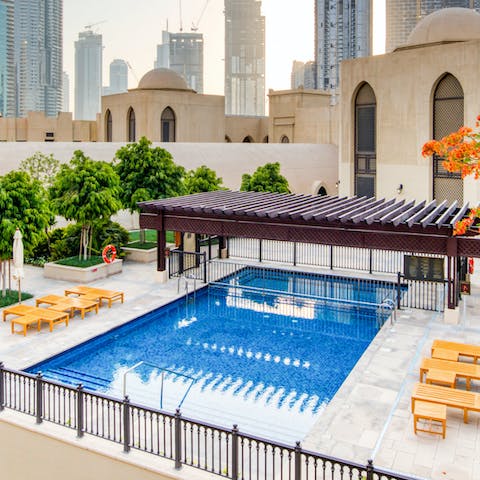 Head down to the shared pool for a refreshing dip