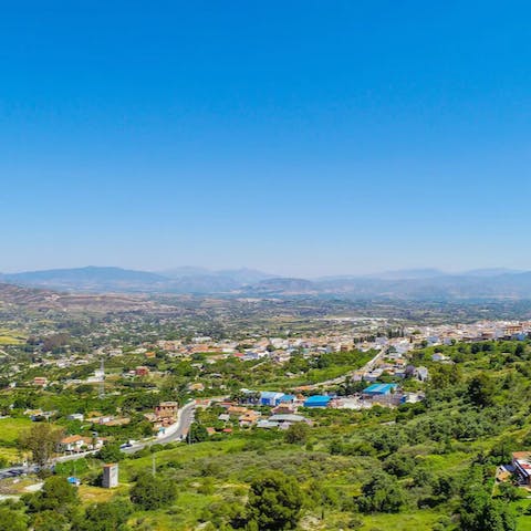 Experience country living in Alhaurin el Grande, home to fruit trees, corn fields and olive groves
