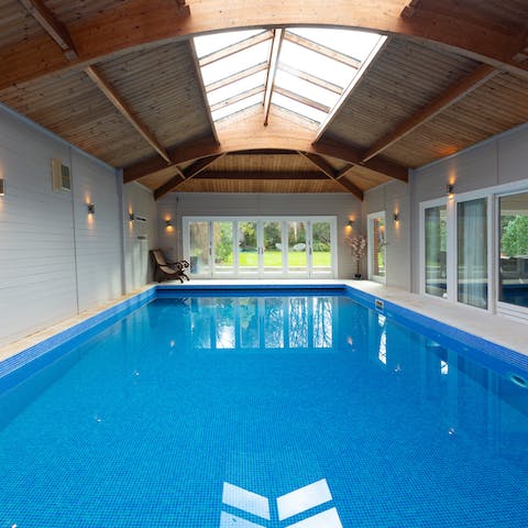 Splash about in the private indoor pool – you won't get bored here