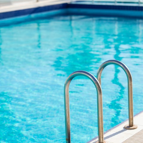 Enjoy a refreshing dip in the communal pool