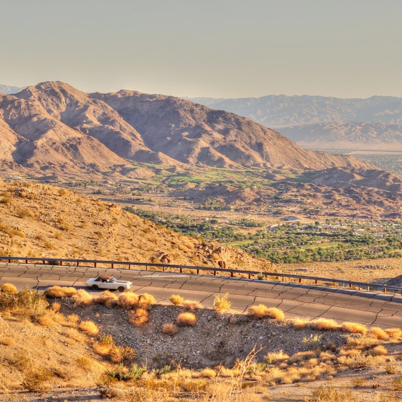 Explore the Coachella festival grounds, just an eight–minute drive away
