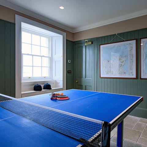 Keep yourself entertained with a few rounds of table tennis