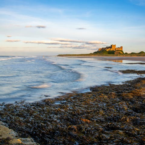 Explore the castles and beaches of Northumberland, Bamburgh is just ten minutes' drive away