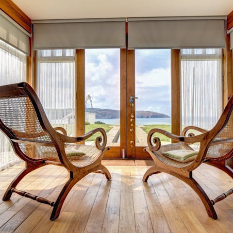 Take a seat with your morning coffee and enjoy tranquil sea views