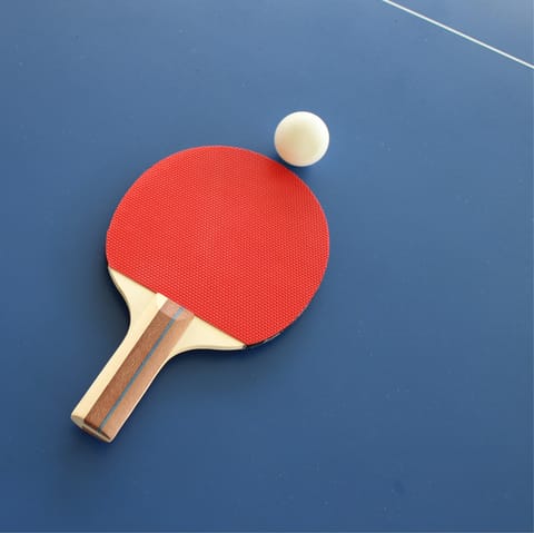 Challenge friends or family to a game of ping pong in the communal table tennis area