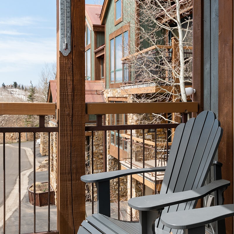 Watch the world go by from the home's balcony