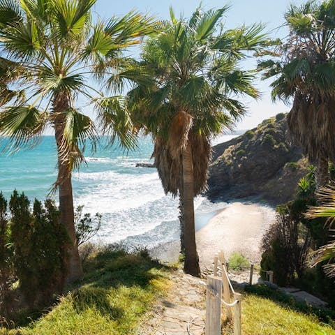 Step outside and stroll straight down to the beach in Benalmádena