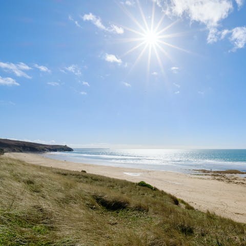 Spend afternoons at Perranuthnoe, Prussia Cove and Praa Sands beaches, all within a ten-minute drive