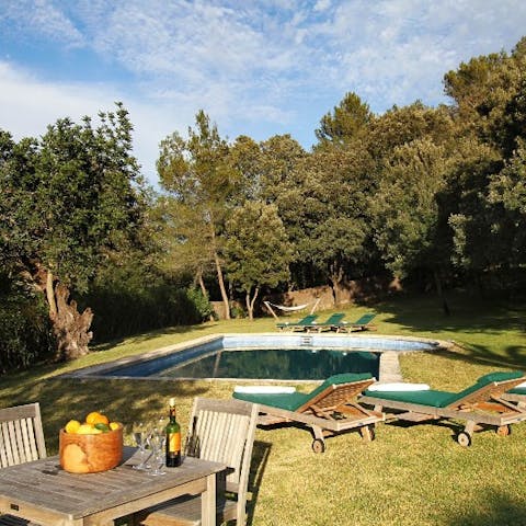 Cool off from the Spanish heat with a dip in the private pool
