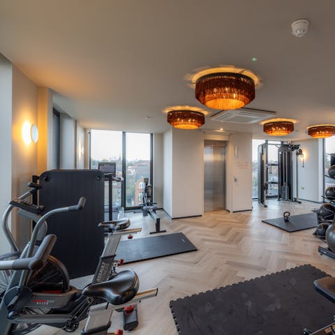 Energise your stay with an uplifting workout in the shared gym