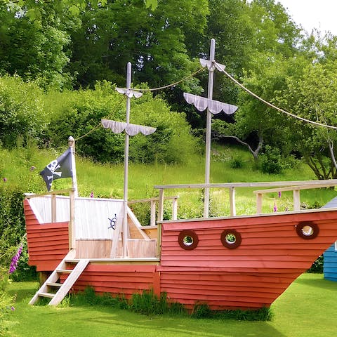 Give the kids a dream holiday – there's a pirate ship and two-storey Wendy House to play in