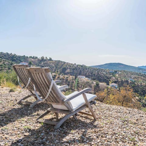 Sit back with a glass of Spanish wine and soak up the scenic views