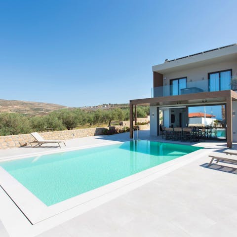 Watch the little ones splash about in the private pool while you sip cocktails in the shade