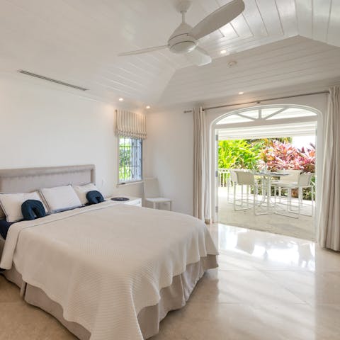 Wake up after a restful sleep and hop straight out to the terrace to feel the morning sun on your skin