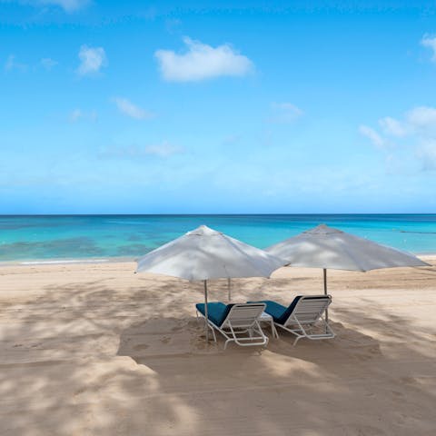 Make the most of your beach access and spend blissful days swimming in the turquoise sea and lounging on the sand