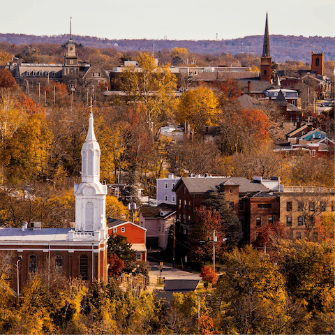 Explore the towns of the Hudson Valley – Poughkeepsie is a forty-minute drive