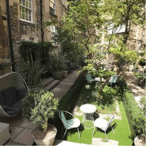 Soak up some sun over drinks in the communal garden