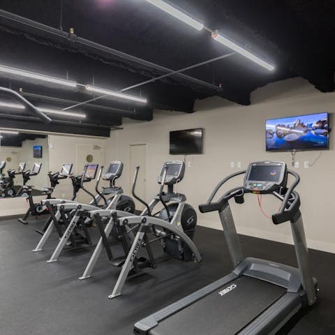 Get your day off to an active start with a workout in the on-site fitness centre
