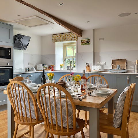 Recreate your favourite Welsh meals in the fully equipped kitchen