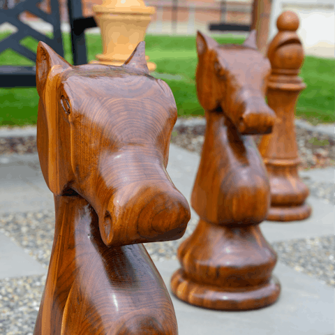 Wake your brain up with a game of giant chess in the garden
