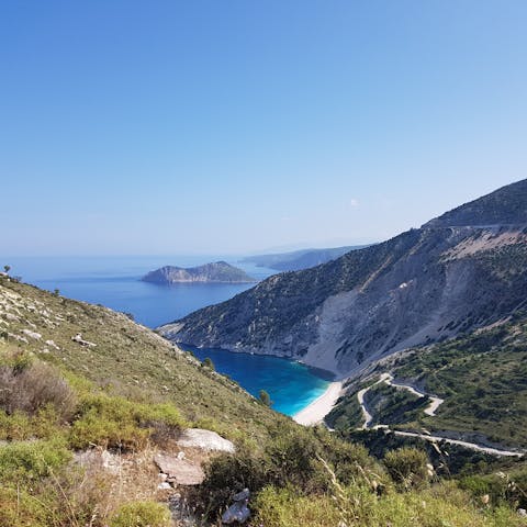 Hop in the car and explore the secret bays of Kefalonia's shoreline