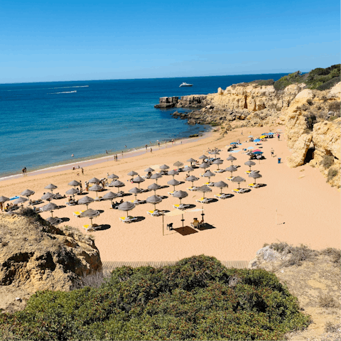 Explore the Algarve's beaches – Praia de Vilamoura is within walking distance