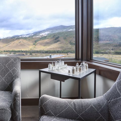Take in the panoramic views through the floor to ceiling windows