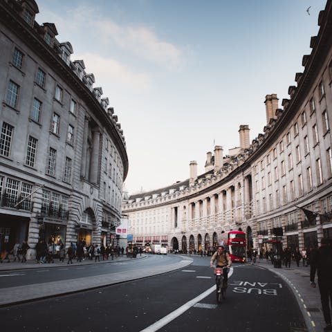 Walk five minutes to the bottom of Regent Street and hit the shops
