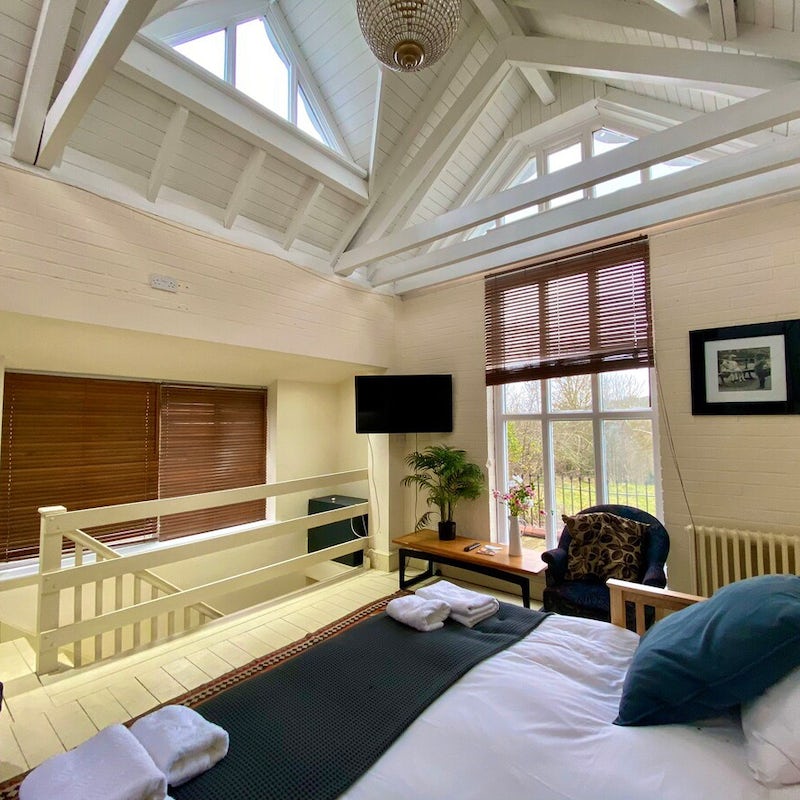 Stretch out in the light-filled master bedroom