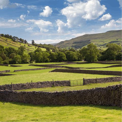 Stay in a rural spot only a half-hour drive from the Yorkshire Dales and the Lake District
