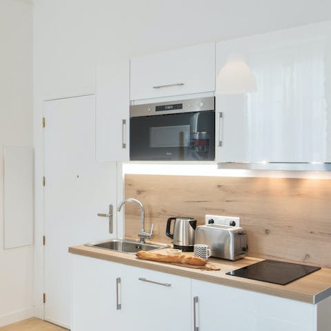 A kitchenette perfect for breakfast