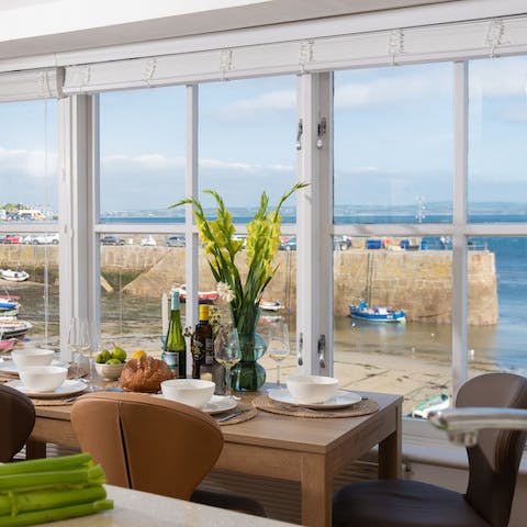 Be inspired by the beautiful harbour views whilst dining at home
