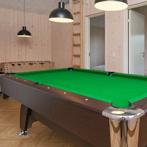 Challenge your friends to a round of pool or a game of table football