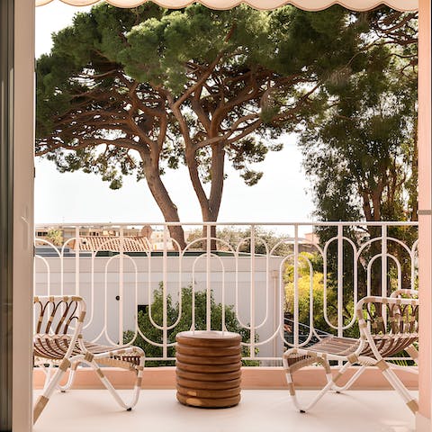 Find the perfect spot for sunset drinks on the balcony