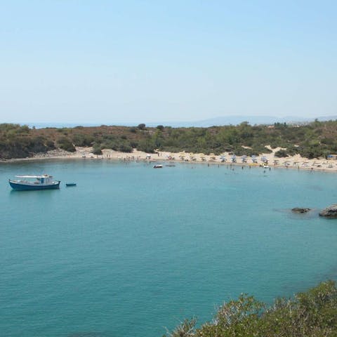 Take the short, five-minute walk to Ialyssos beach and soak up the coastal air