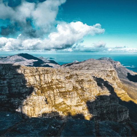 Marvel at Table Mountain – a fifteen minute scenic drive away