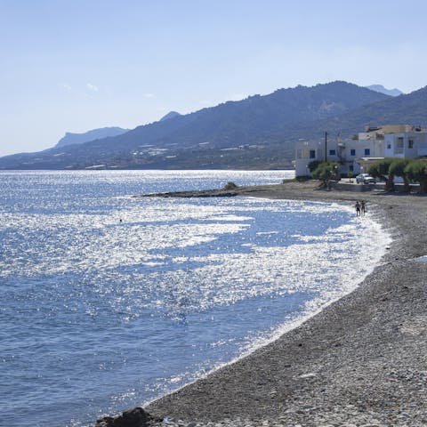 Start every day with a dip in the sea – it's just five minutes away on foot