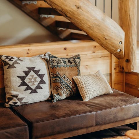 Admire the warm, mountain-chic touches of your eco home