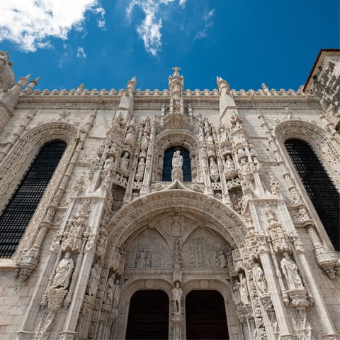 Visit the Jerónimos Monastery, a thirteen-minute walk away