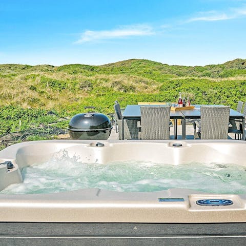 Enjoy a relaxing dip in the hot tub