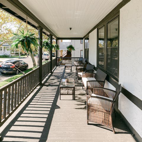 Sit out on the porch at sunset, preferably with a cold drink in hand