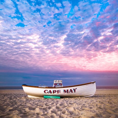 Drive seventeen minutes to the tip of southern New Jersey’s Cape May Peninsula