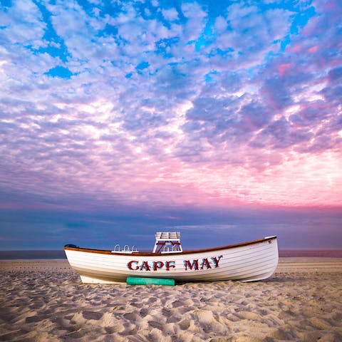 Drive seventeen minutes to the tip of southern New Jersey’s Cape May Peninsula