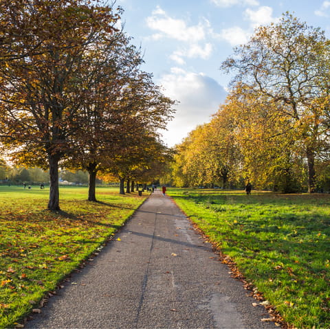 Stroll through leafy Hyde Park, a ten-minute walk away