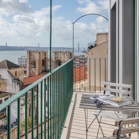 Take in the city sights from your private balcony while enjoying your morning coffee