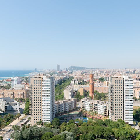 A panoramic view of the city