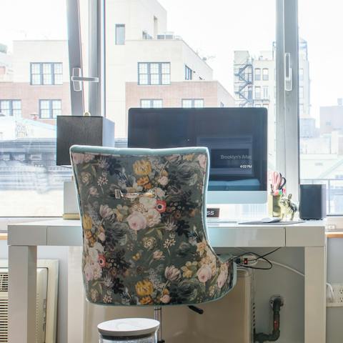 The floral office chair