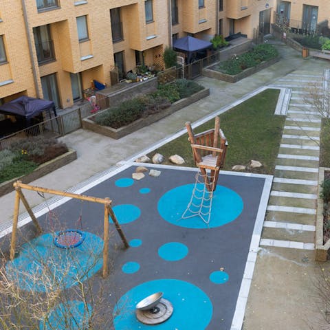 the children's on-site playground 