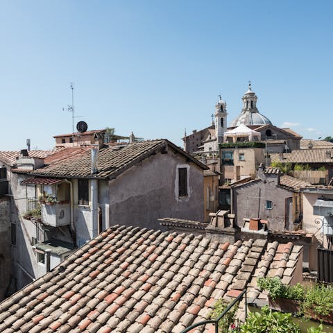 Take in the views across the Roman rooftops
