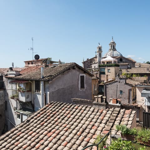 Take in the views across the Roman rooftops